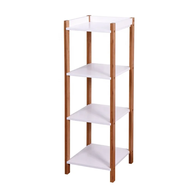 
Freestanding Bamboo Bathroom Shelf 5-Tier Storage Rack Shelving Unit for Towel 