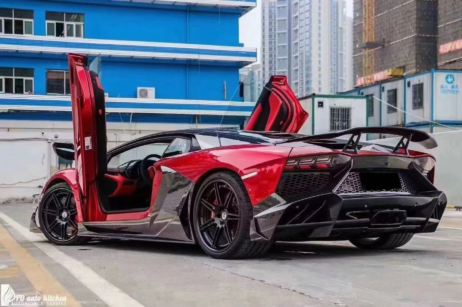 Для Lamborghini LP700 LP720 комплект корпуса Модернизированный стиль MSY углеродное волокно передние и задние бамперы боковая юбка