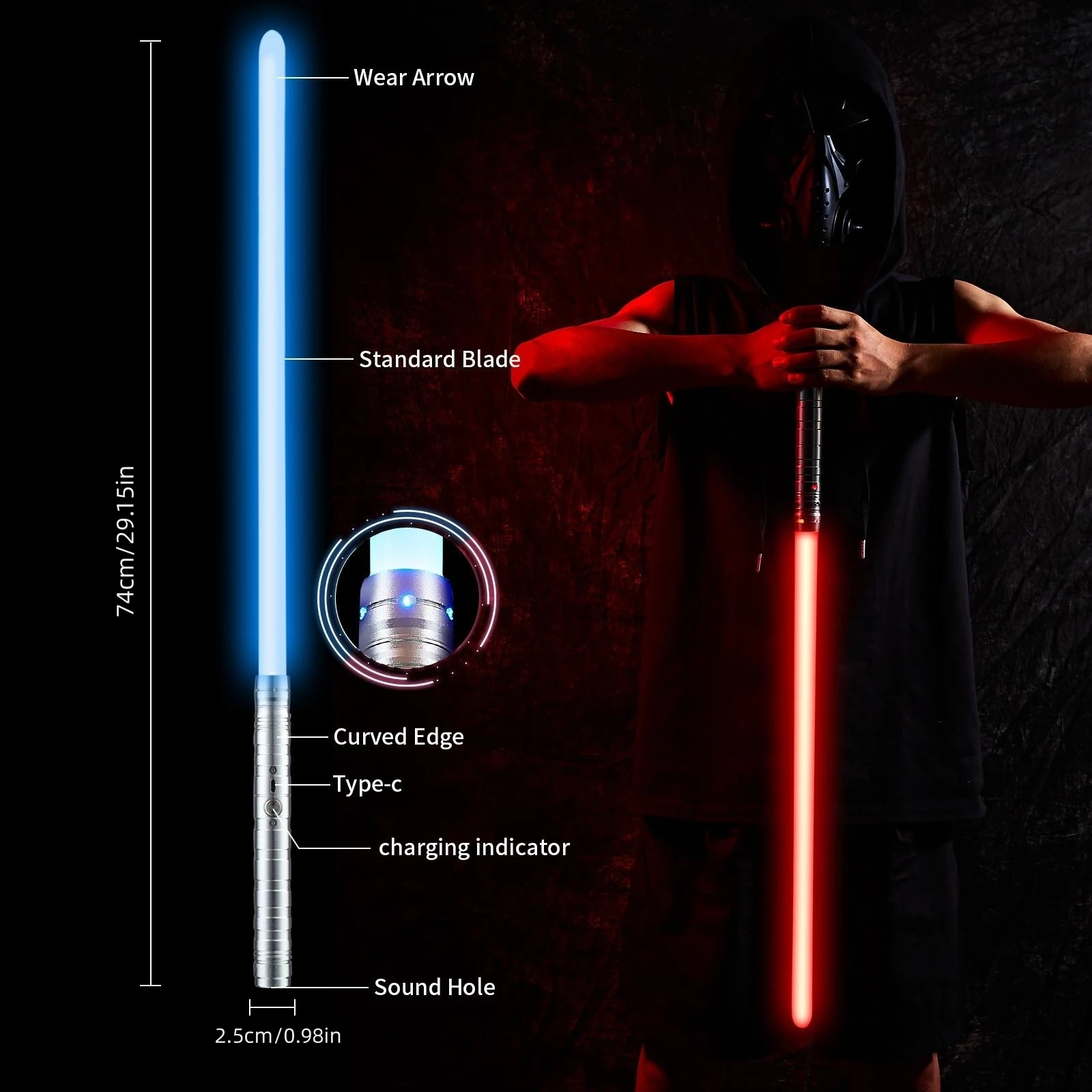 2023 Hot Sale  Light-saber Sound Kids Laser Sword Led Flashing Colorful Light-Up Toy Swords Light Saber