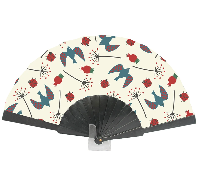 kpop indian hand fan custom printed hand  plastic fan advertising folding fan