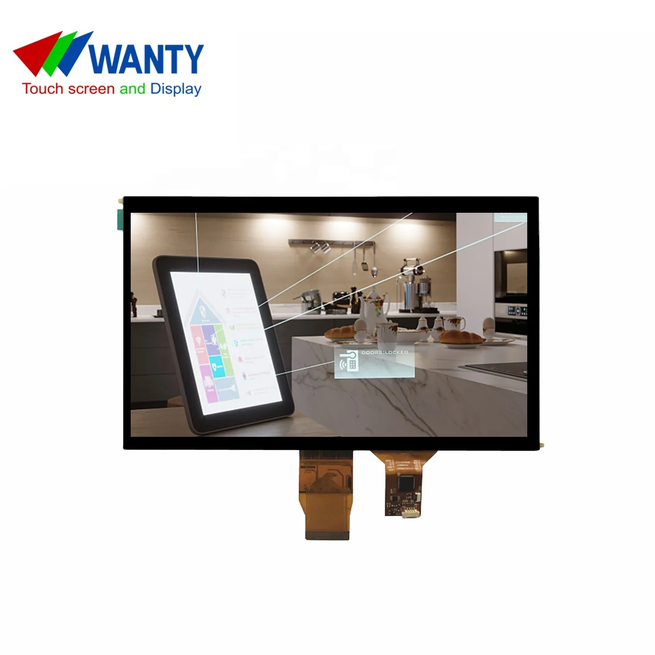 Touch Screen RGB 50pin IPS 1024x600 LCD 10 10.1 Inch Cap-touch Display High Brightness 350cd/m2 Capacitive Touch Panel Screen