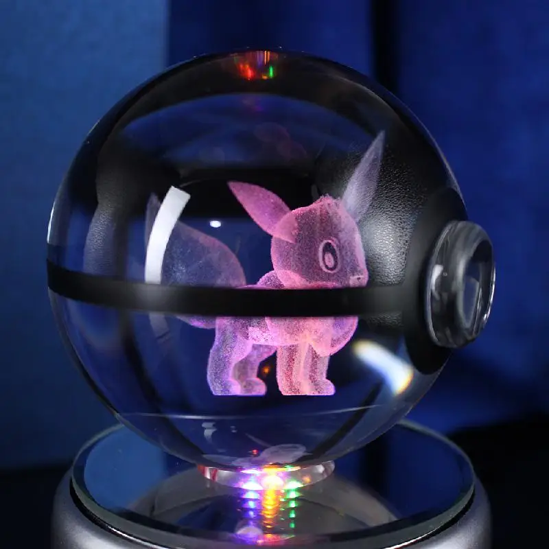 Creative Bedroom Bedside Decoration Gift Luminous Usb Touch Led 3d Table Lamp Rotating Crystal Glass Ball Night Light With Base