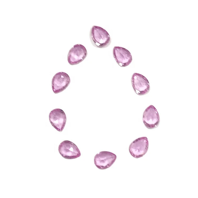 Loose 2# pear shape red ruby niel gems gemstones synthetic corundum price per carat rose pink sapphire