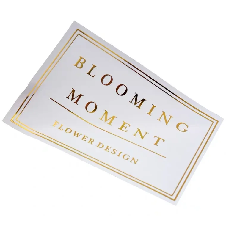 Self Adhesive Sticker Label Custom Logo Printing Golden Foil Stickers Custom Adhesive Brand Logo Sticker