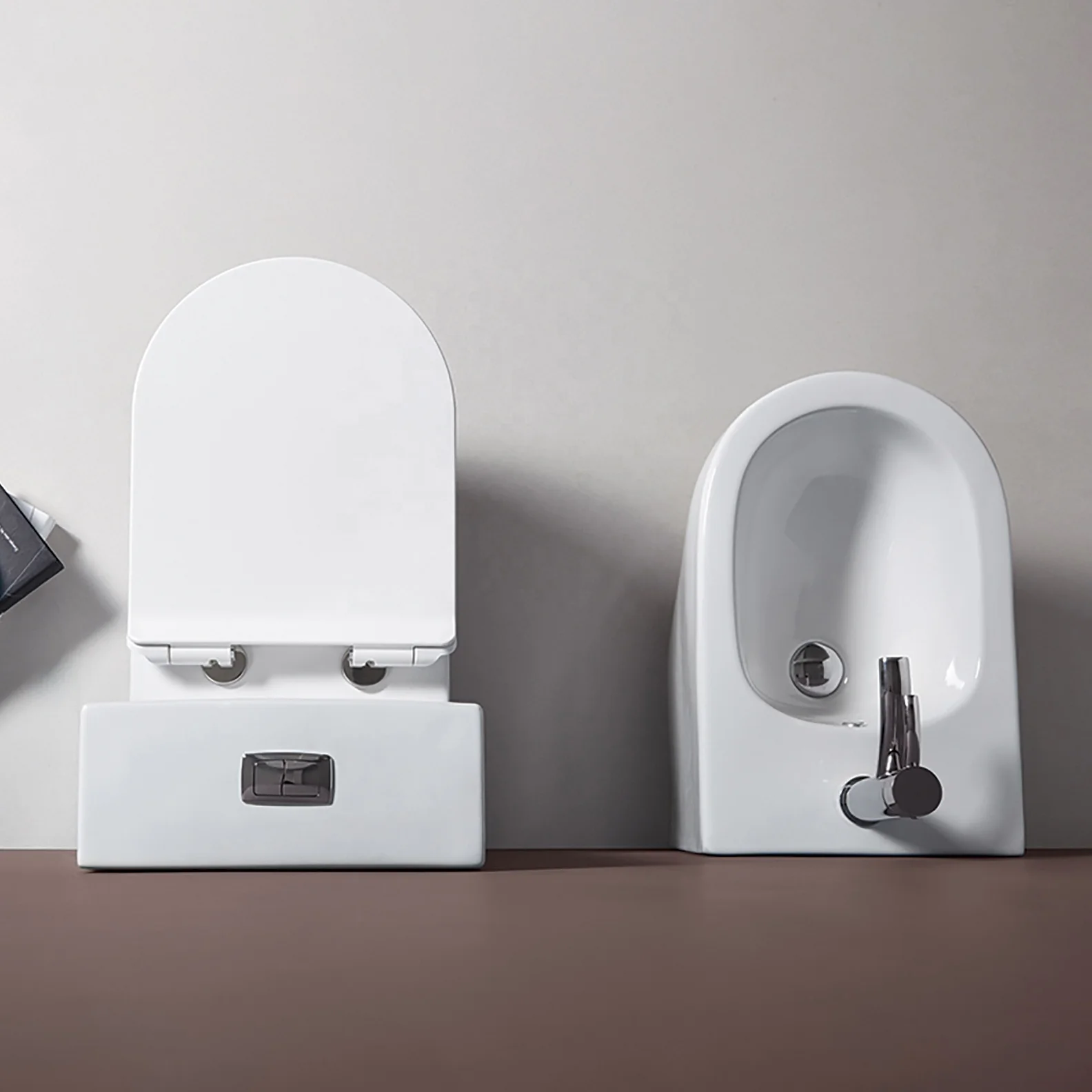 High Quality Sanitary Ware Suits One Piece Toilet Pedestal Basin Bidet Toilets Wall Mounted Commode Ceramic Toilet Set