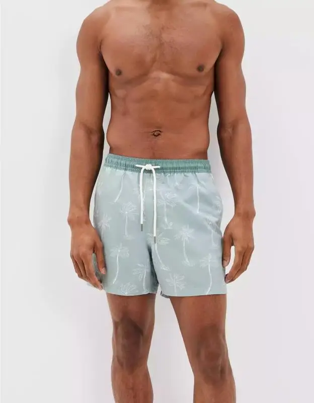 Custom Mens tropical Swim Trunks Custom Designer Swimwear Shorts Beachwear 2022 High Waist Floral Printed Beach Shorts For Men