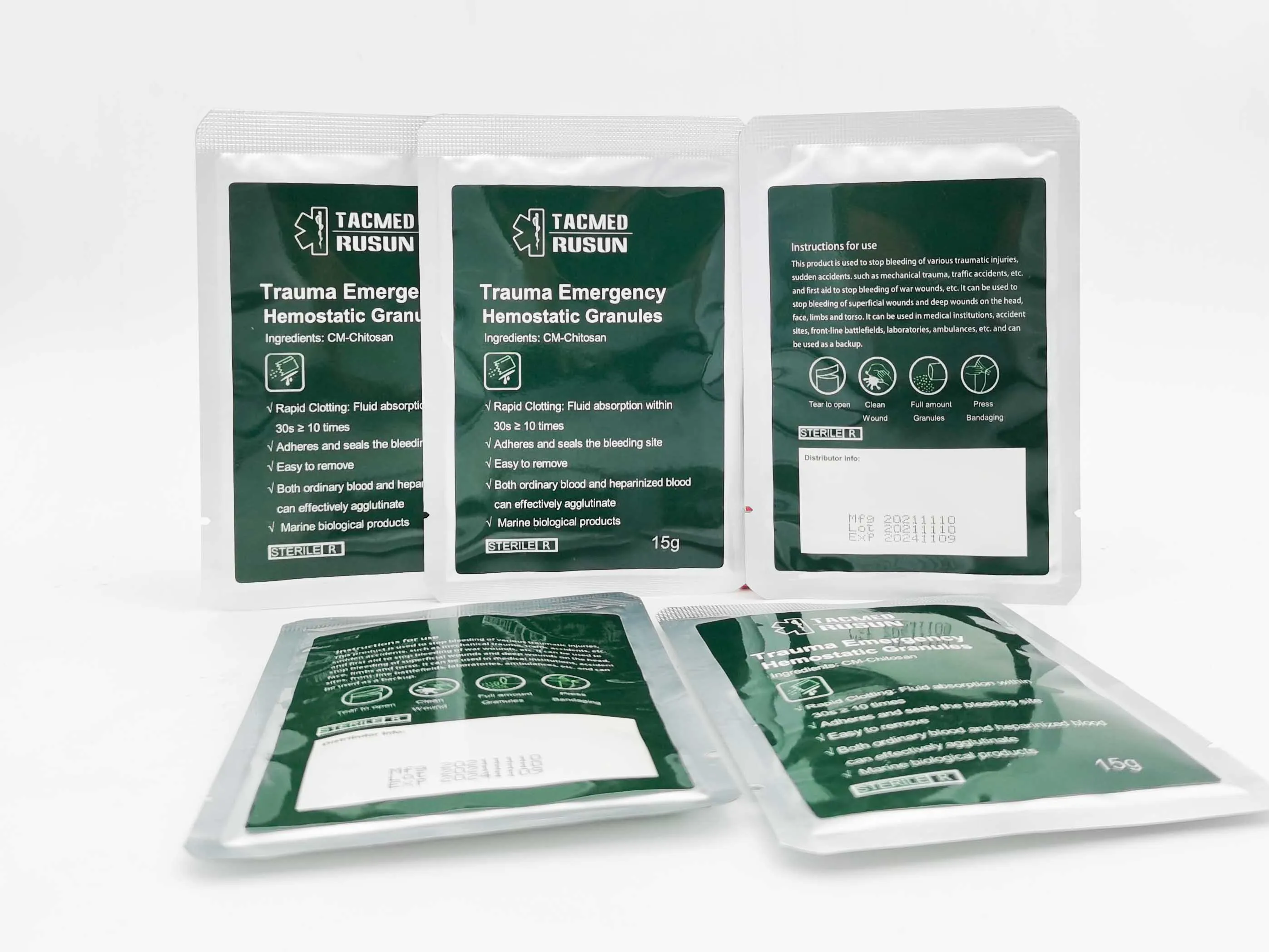 Rapid hemostasis chitosan powder hemostatic granules hemostatic dressing tactical medical tourniquet
