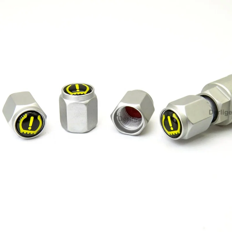 Aluminum tire valve caps metal hex car tire air dust stem covers wheel rim air valve caps universal Schrader valves