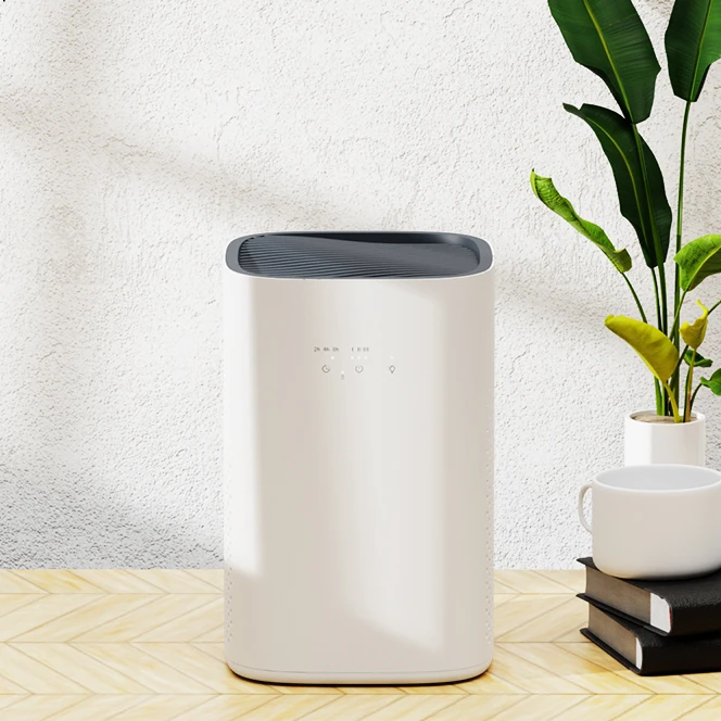 JNUO Room Air Cleaner Night Light 3-in-1 Stage Filtration Smart Control Household Air Purifier