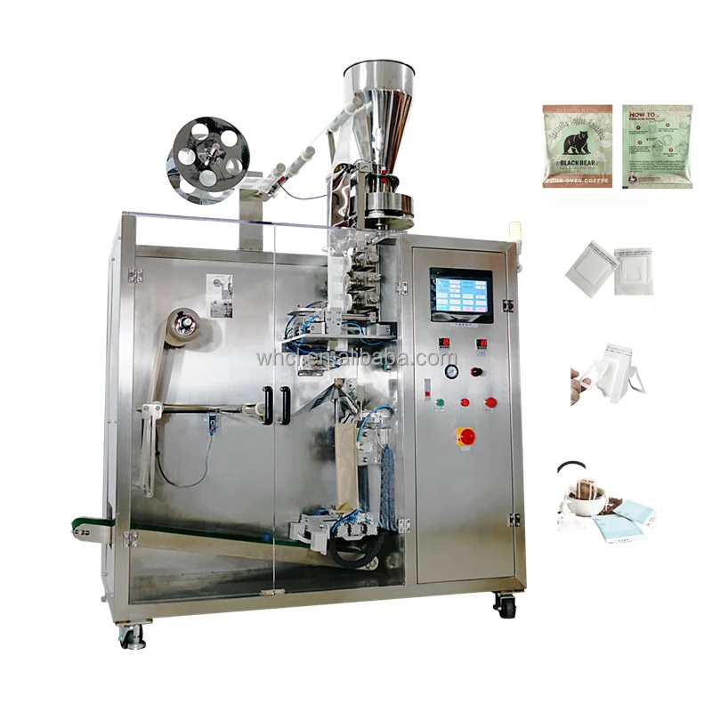 Automatic Granule Drip Coffee Powder Hanging Ear Multifunctional Filling Inner and Outer Bag Filter Packaging Packing Machine