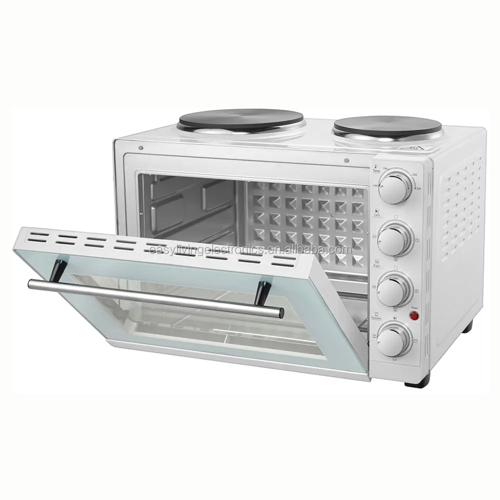 30L Multi-function kitchen Pizza Toaster Electric Oven with hotplate for home use