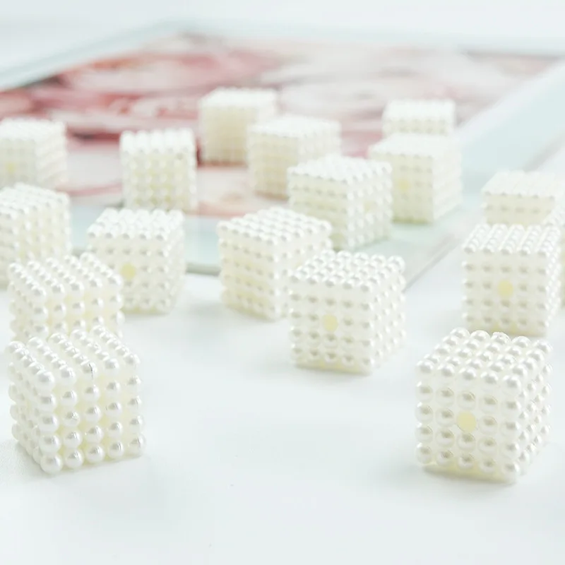 Wholesale DIY Handmade Earpiece Accessories ABS Imitation Pearl Ball Straight Hole Loose baroque pearl beads