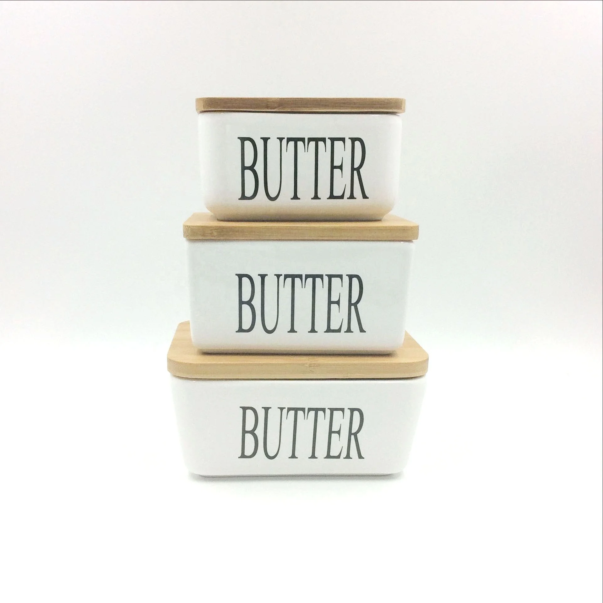 Airtight Porcelain Container Butter Dish Holds Up to 2 Sticks of butter