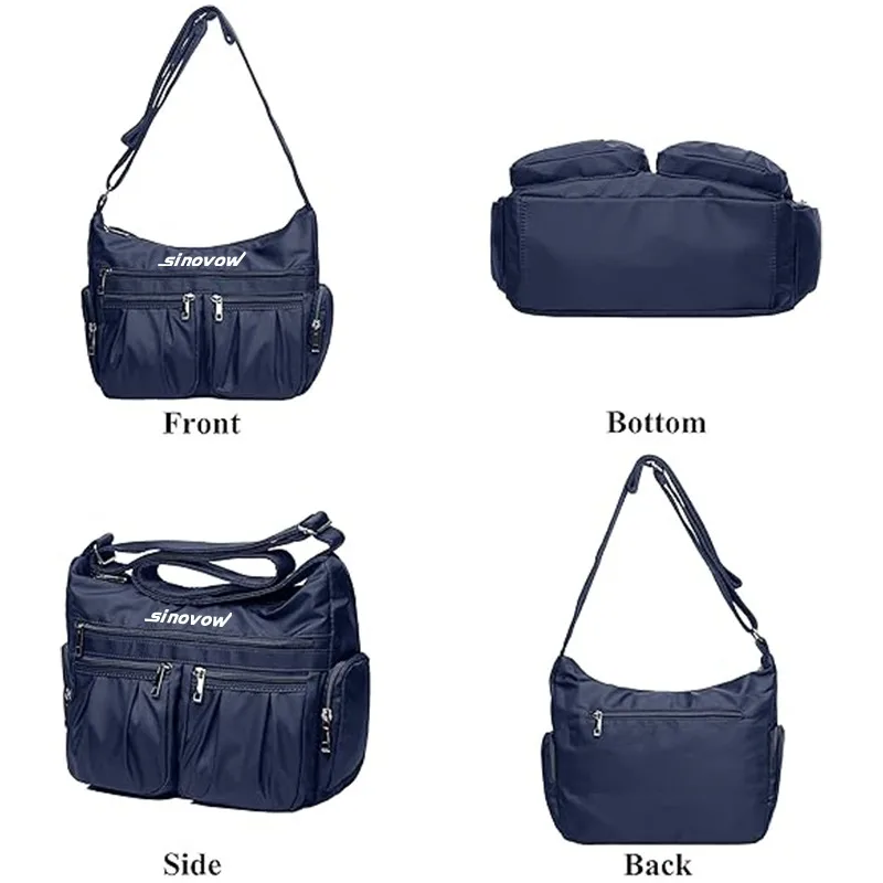 Sinovow Lightweight Waterproof Nylon Travel Bag Ladies Pocketbooks Cross body Purses For Women Shoulder Handbags