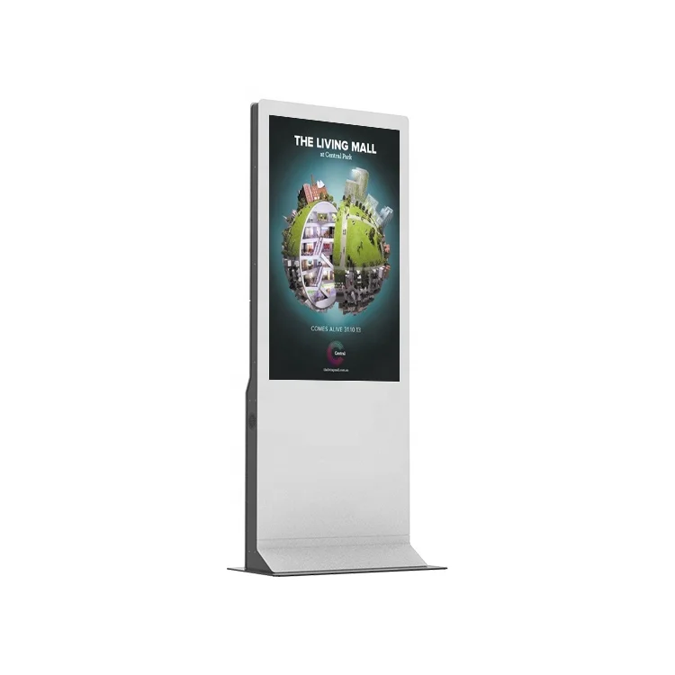 Interactive information guiding digital signage kiosk, optional wheels and Android Floor standing