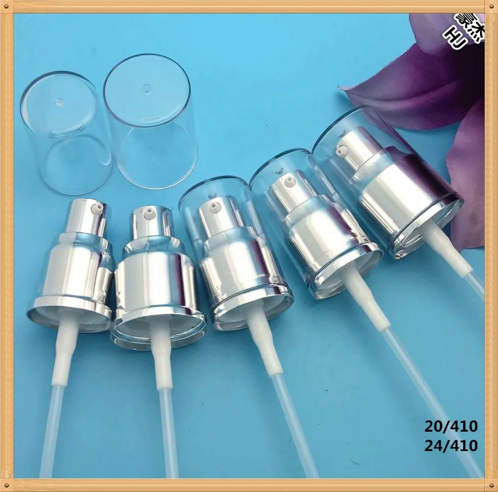 20/410 Cosmetic rose gold cream lotion pump with plastic AS cap