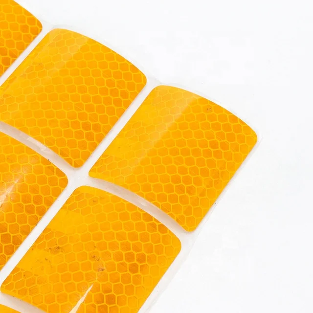 Rectangle High Visibility Reflective Stick-On Prism Reflector for Trailer Camper RV Boat Marine