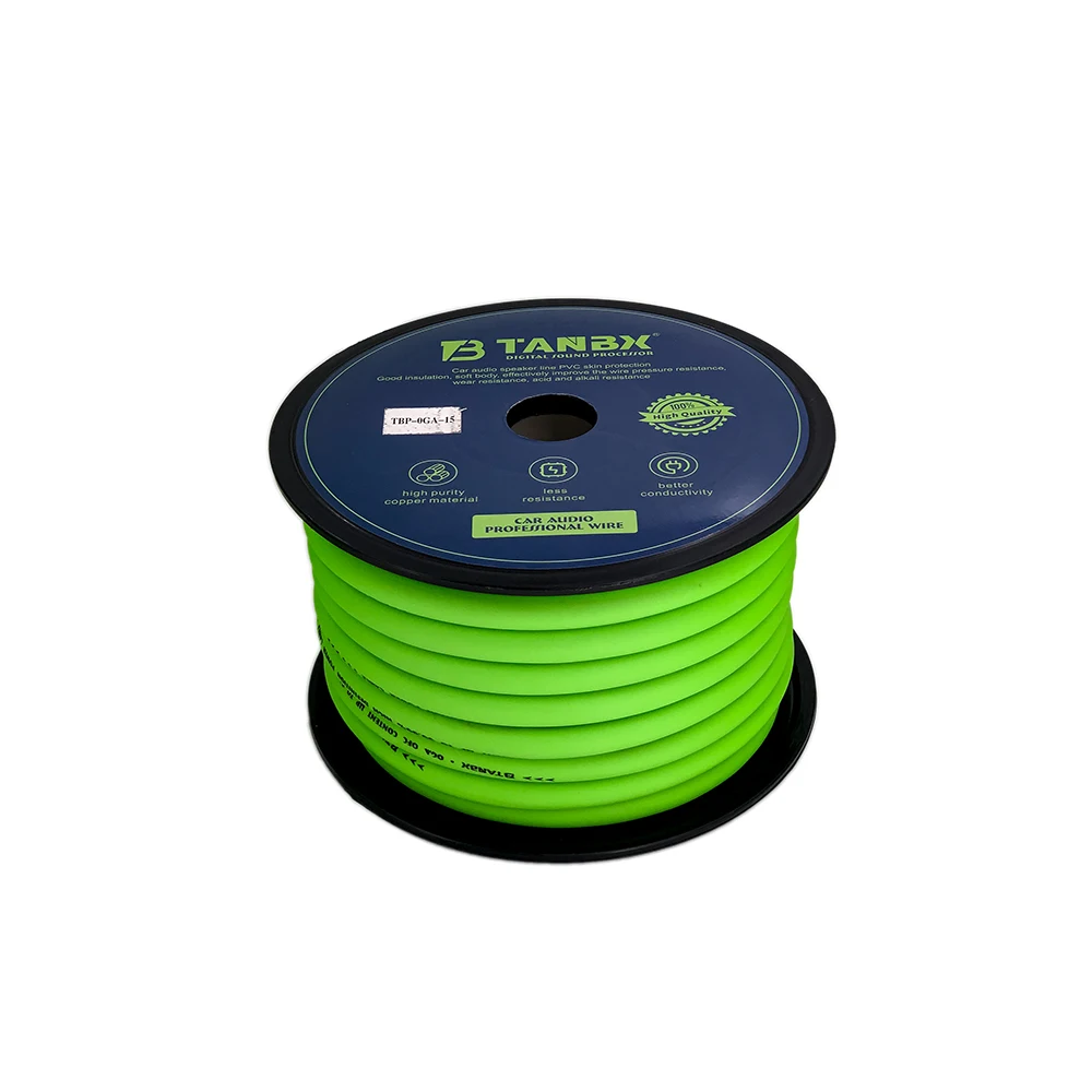 new speaker refit cable electrical 0GA big size  pure copper PVC car audio power cable wire 15M