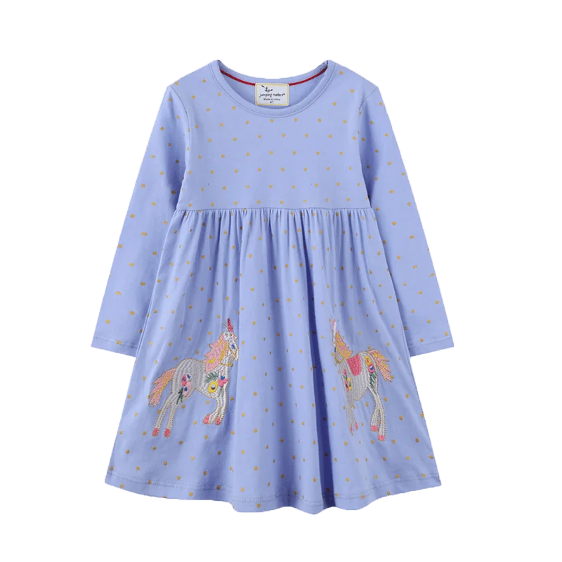 2022 New Printing Princess Middle Clothes Daily Wear Long Sleeves Cute Cat Striped Black And White New Born Baby Dress For Girls