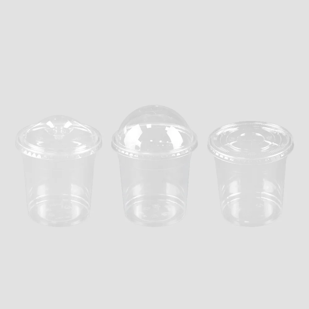 Best-Selling Clear PET Plastic Cups with Dome Lids Party Cold Drinks Fruit Bowls and Cups Cover Travel Mug Plastic Packaging