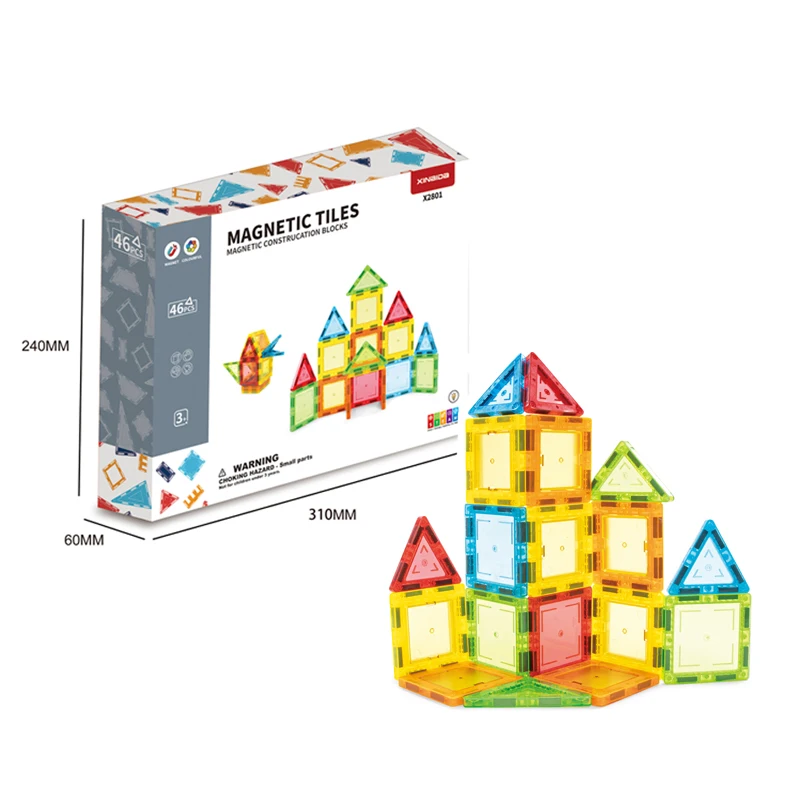 Factory direct wholesale magic magnet toy magnetic constructor magnet building tiles stem toys EN71, ASTM, CPSC, CE