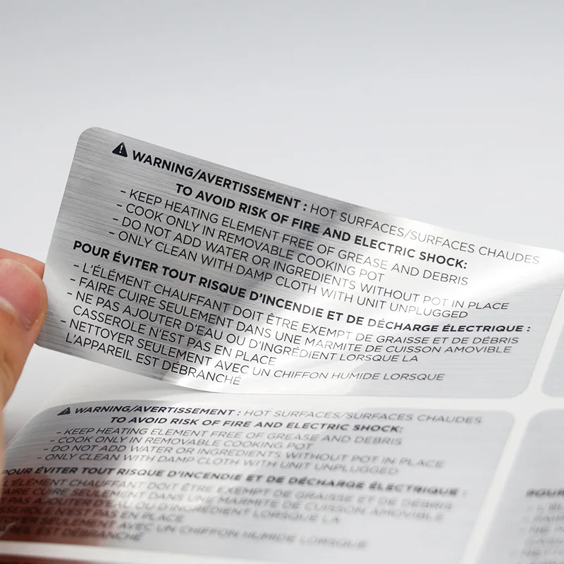 Minsda  Custom Printing Paper Air Conditioner washing machine Adhesive Sticker Energy Efficiency Label for Household Appliances