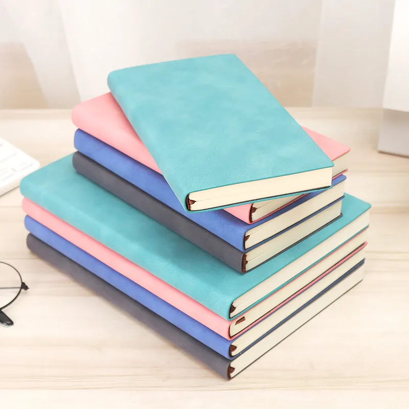 A5 PU leather  notebook diary school student soft cover notebook smart journal square/blank pages notepad