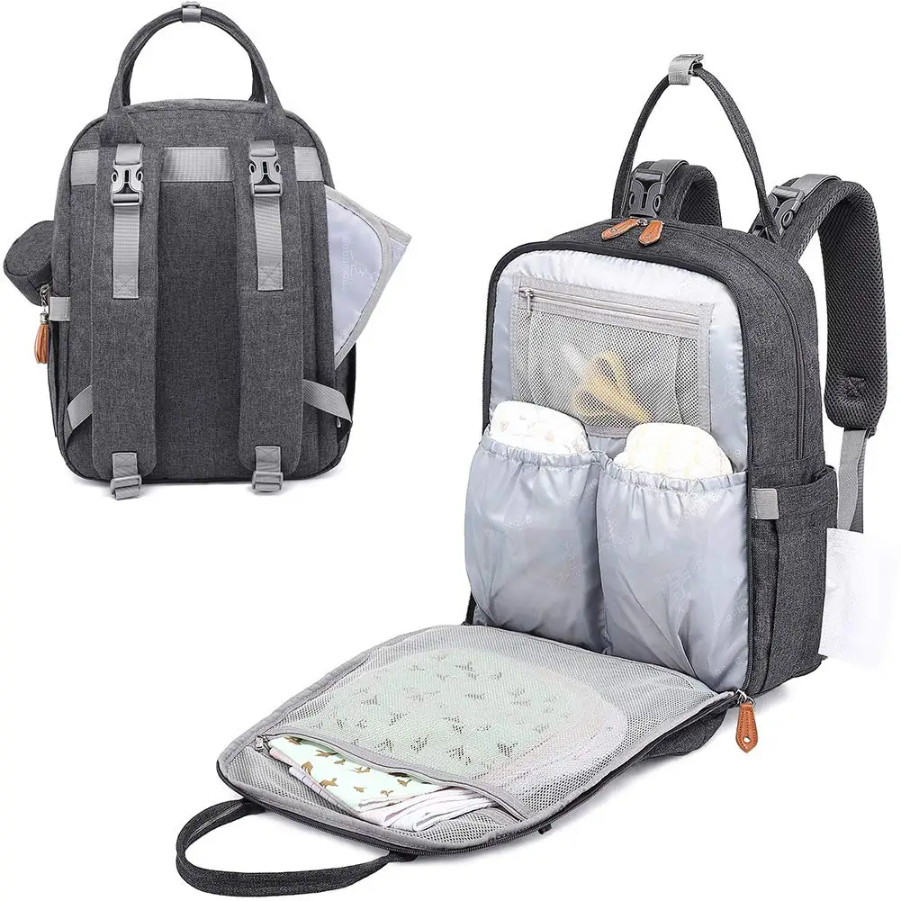 FREE SAMPLE Diaper Bag Backpack Baby Nappy Changing Bags Multi function Waterproof Travel Back Pack