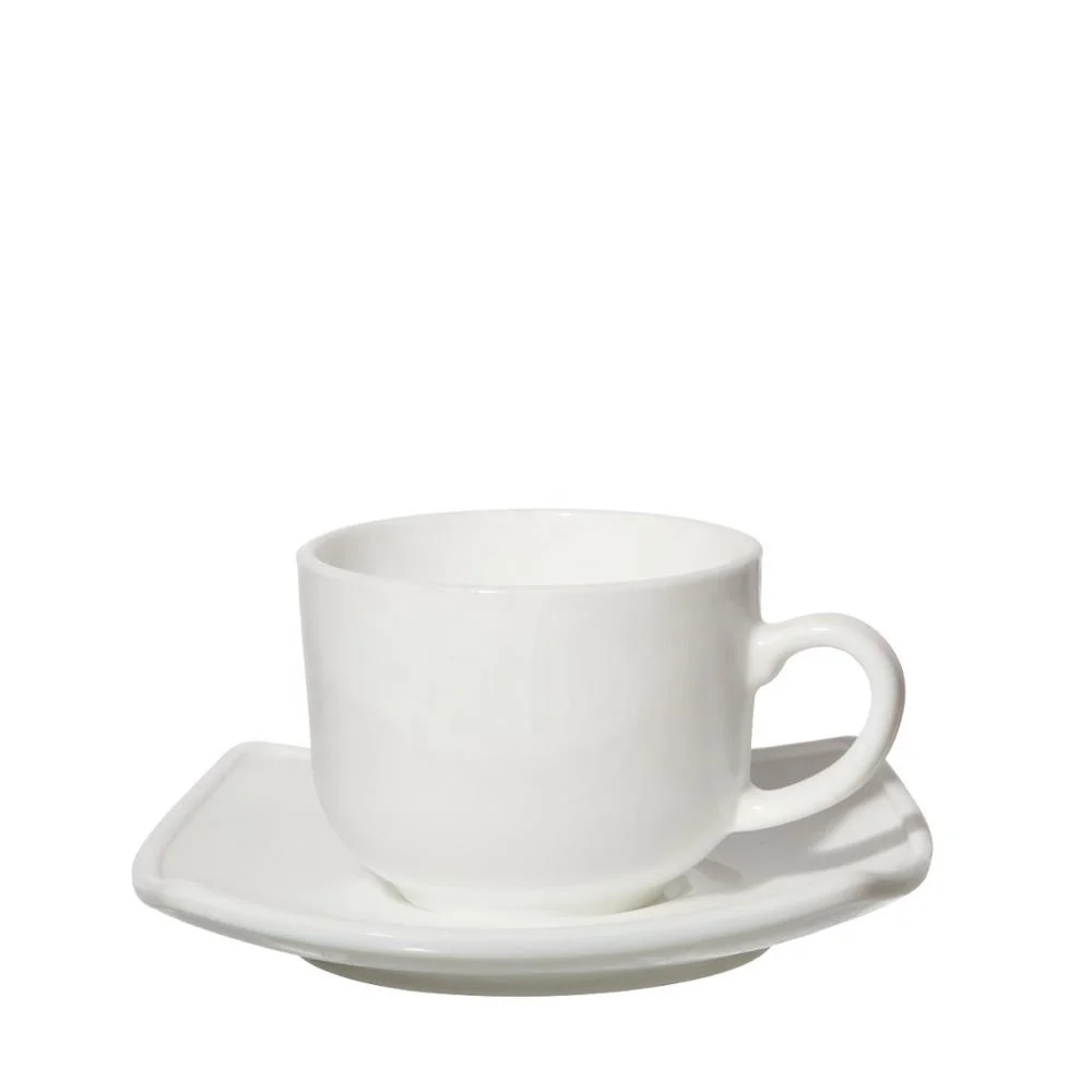 
Wholesale Newly Designed Black Glass Espresso Coffee Cups With Saucers 
