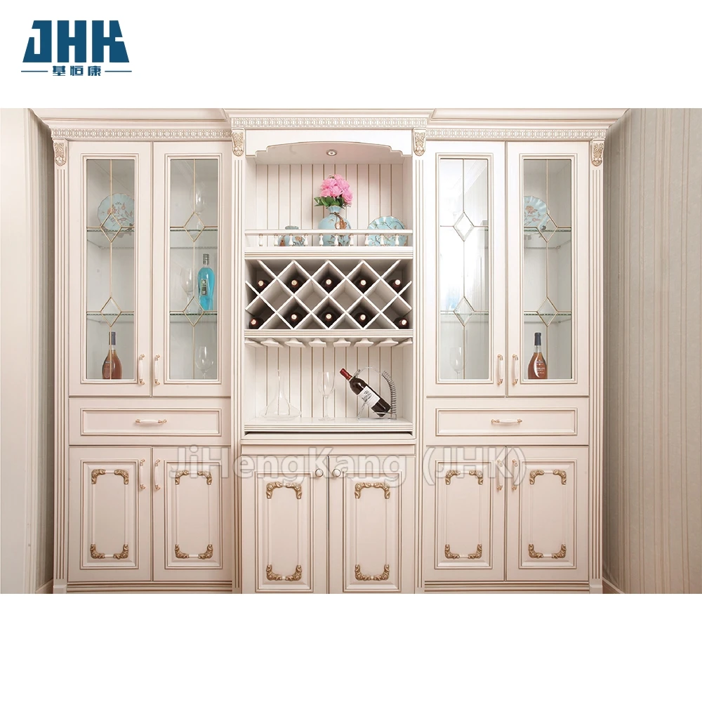 JHK-CD001 PVC Filming Finished Modern Design HDF Kitchen Cabinet Door