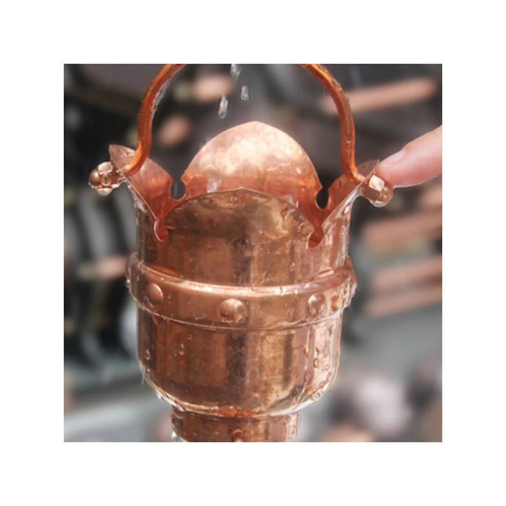 Copper Rain Chain For Garden Or Home Decoration Garden Decor And Guttering Copper Decorative Rain Chain