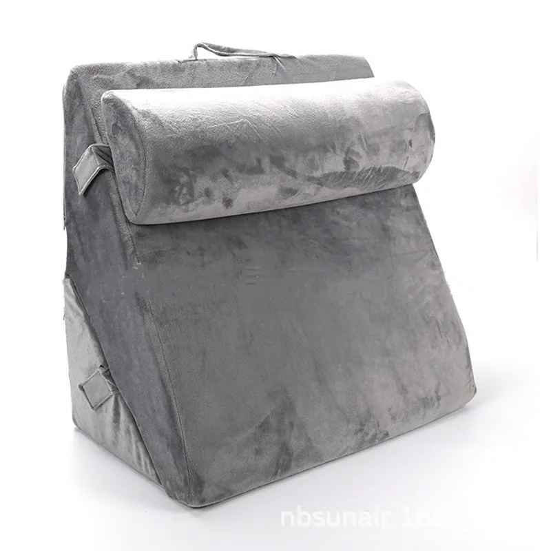 Memory foam wedge-shaped triangular pillow slope positioning bed wedge pillow to relieve low back pain