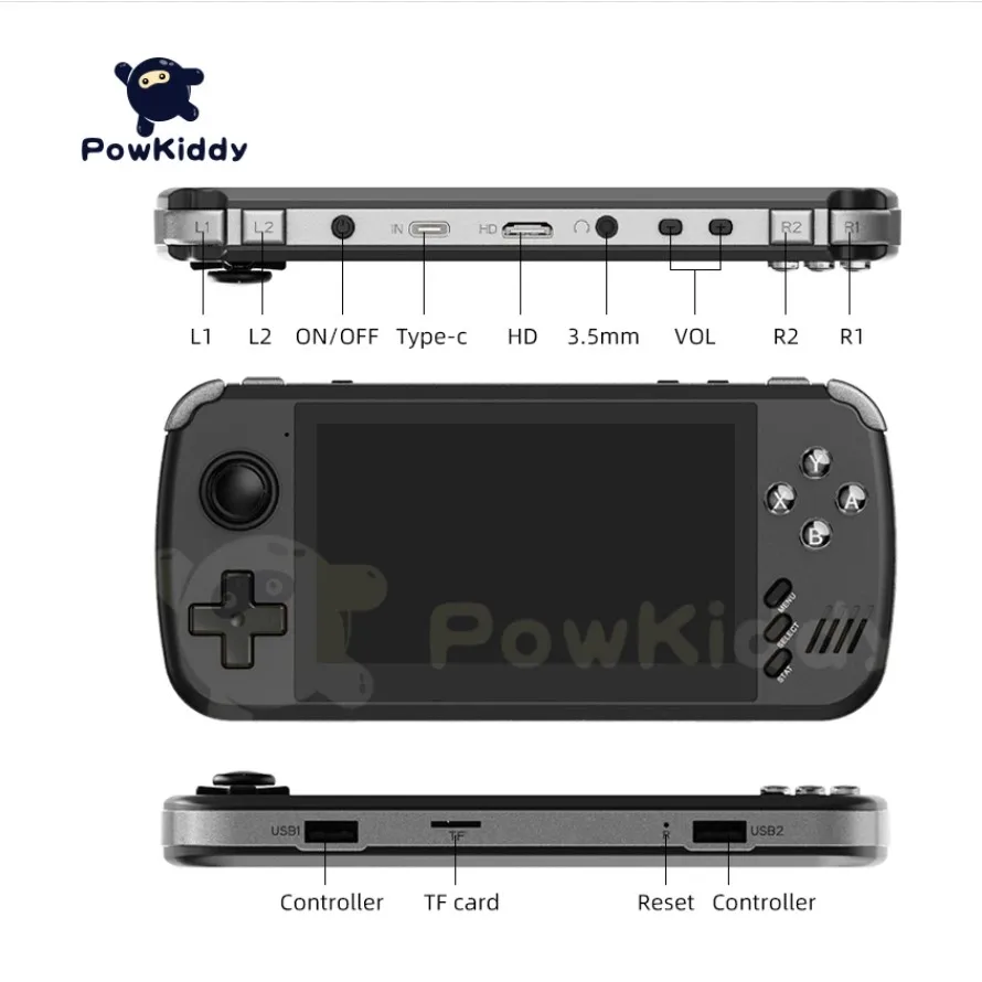 Портативная игровая консоль POWKIDDY X39 с IPS-экраном 4,3 дюйма, Классическая Игровая приставка в стиле ретро, музыкальный MP3 MP4 MP5 видеоплеер, игровые консоли