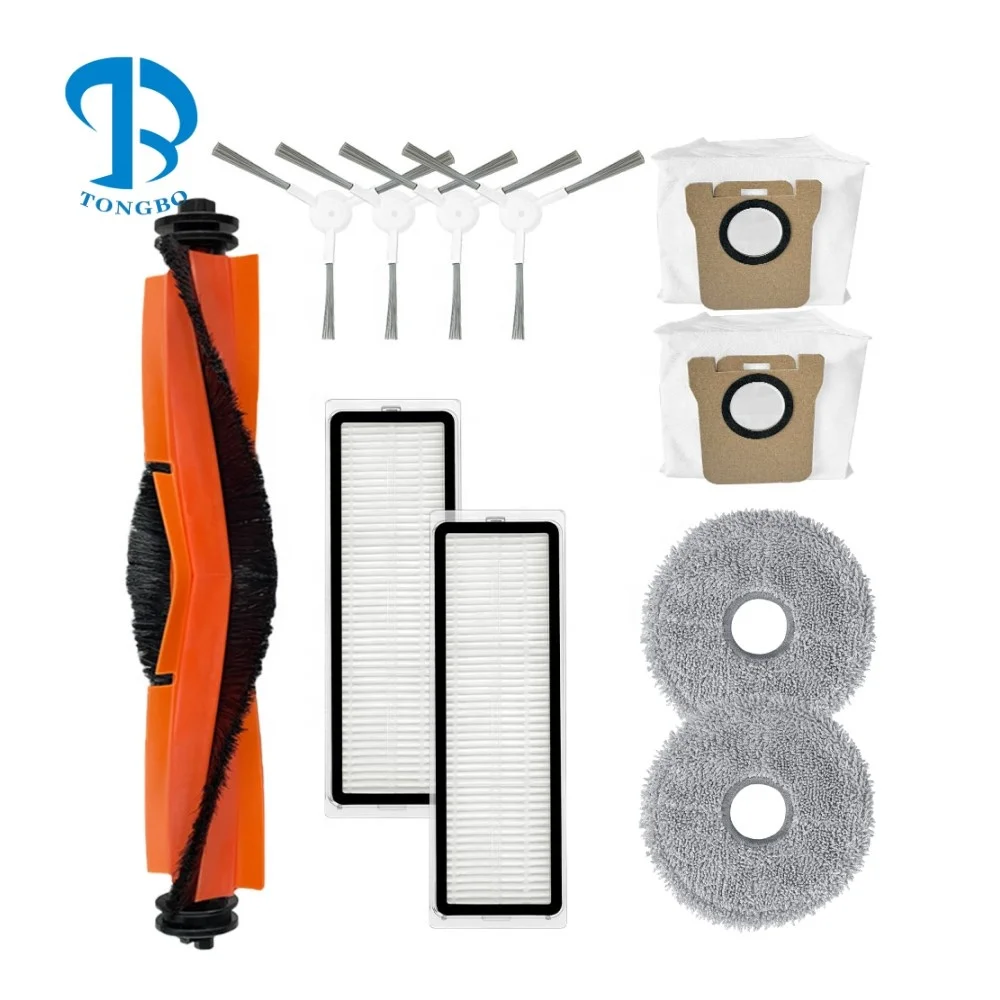 Kit Fit For Xiaomi Mijia Almighty Sweeping Robot 2(C102CN) Roller Brush Side Brush Hepa Filter Mop Cloth Dust Bag Accessories