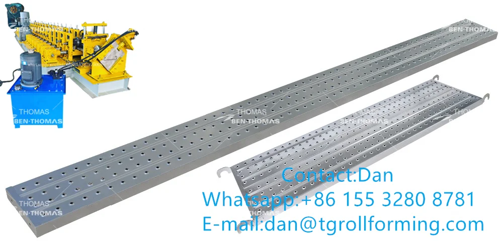 Scaffolding panel production line | Walk board scaffolding plank roll forming machine