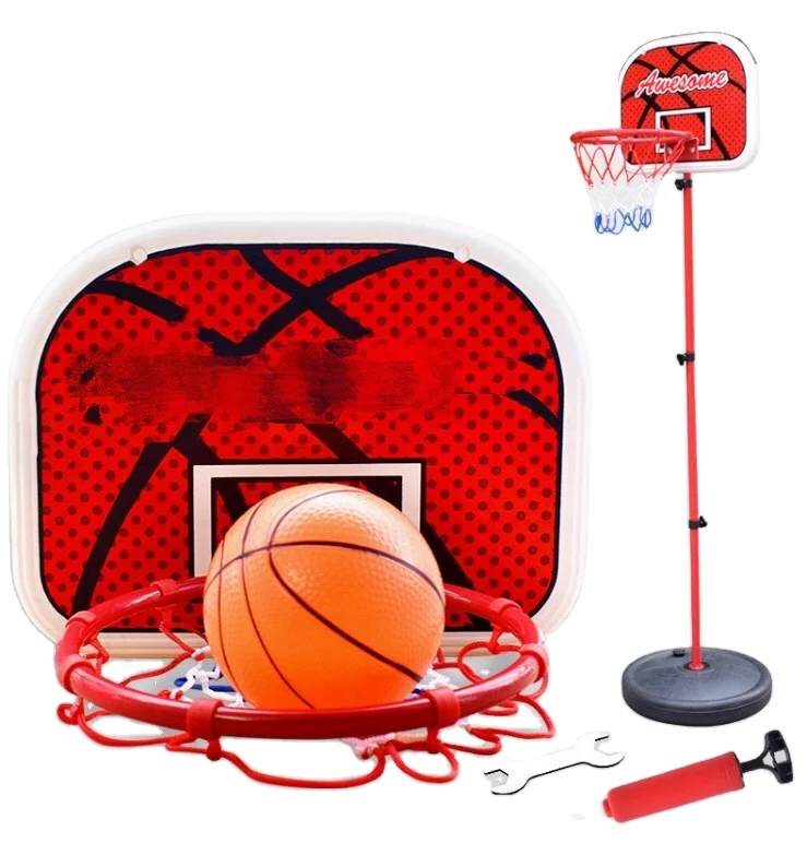 Hot Selling Foldable Height Adjustable Children Toy Iron Basketball Hoop