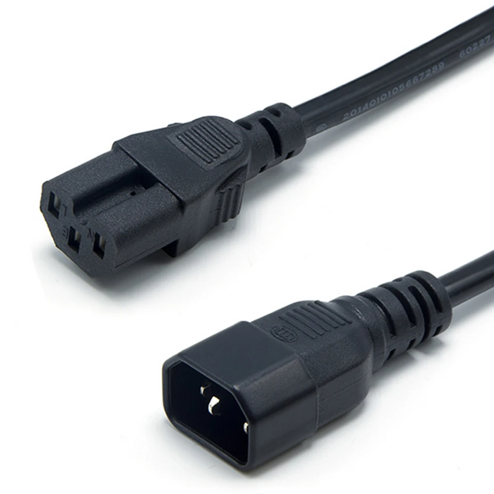 Power cable assembly C14 c15 connector IEC C14 plug-in socket IEC c15 power extension cord