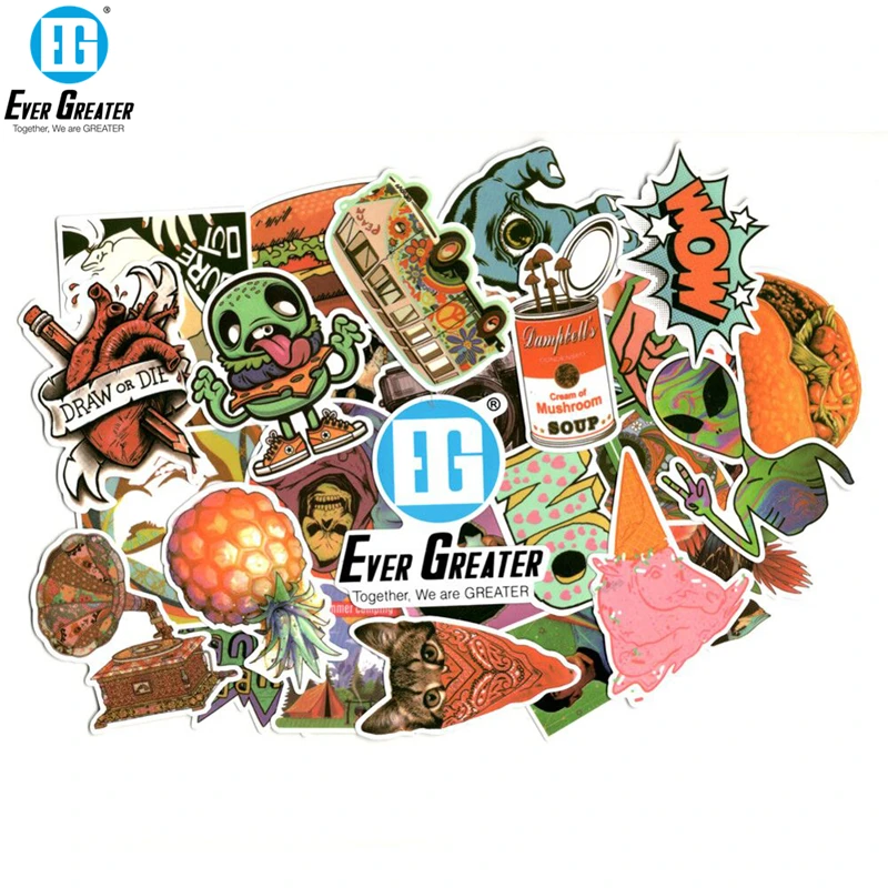 Cost-Effective Stickers Demand Custom Plate Making Fees Cheap Cute Cartoon Stickers Printing Long Lasting PVC Stickers