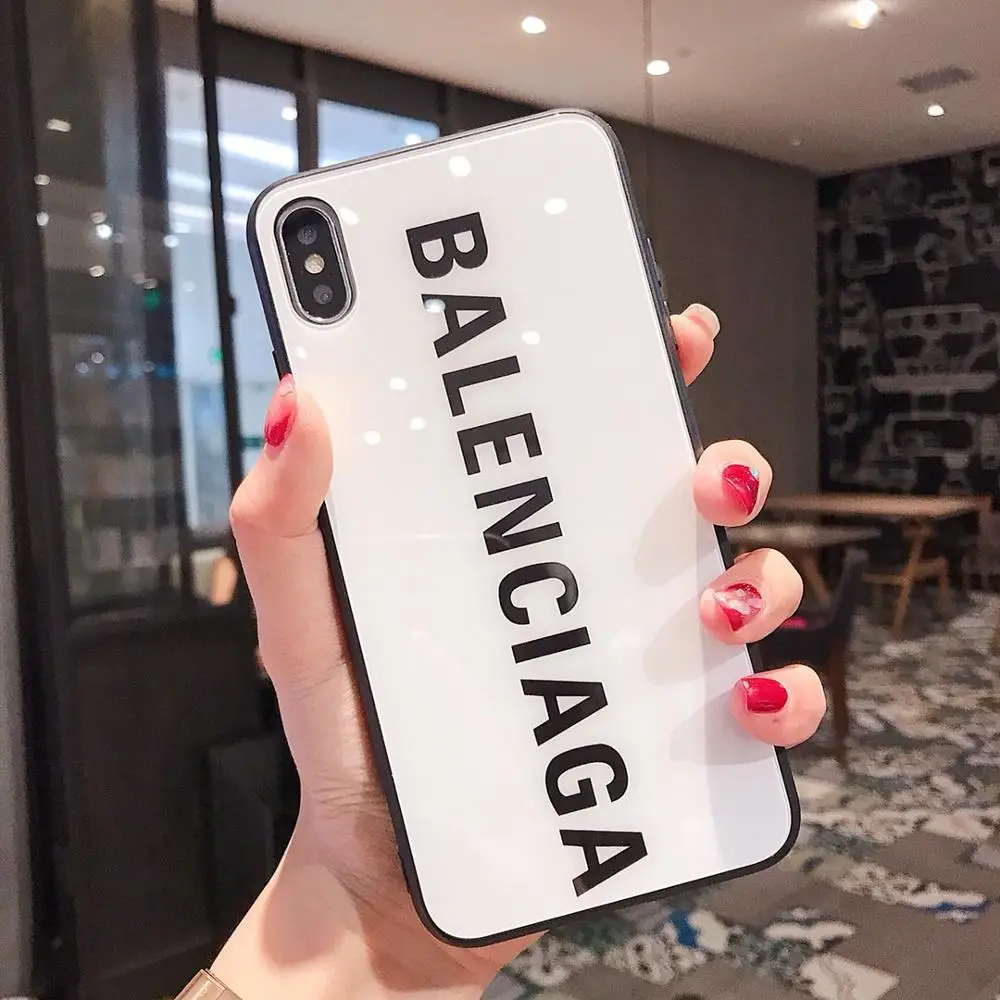 
for iphone 12 case - 6/6S all sizes iphone 11 case glass back for OW O-W O/W iphone case fashion brand protective cover 