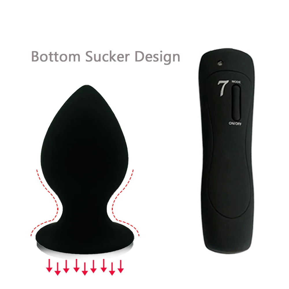 
Strong Sucker Waterproof Medical Silicone 7 Vibration Modes Women Men Anal Vibrator 