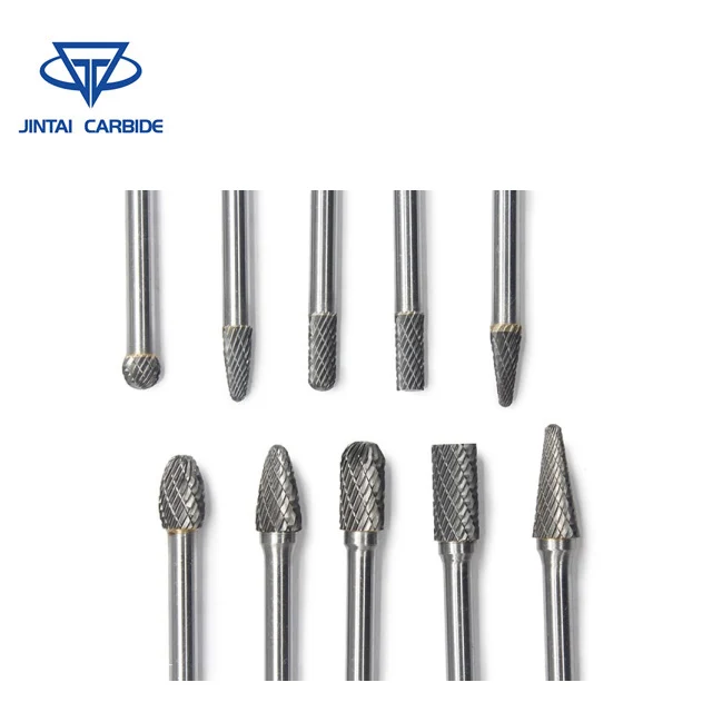 3mm 6mm Shank Diamond Carving Metal Engraving Tool, Double Cut Tungsten Rotary Set Carbide Burrs