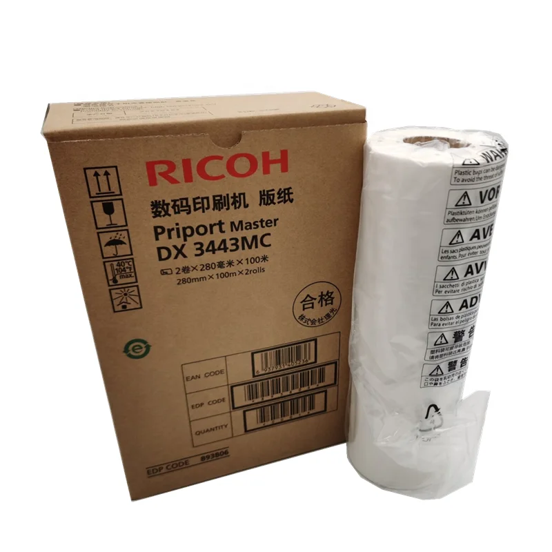 3443 г., главный рулон Ricoh, цифровой универсальный Печатный пресс, новый цифровой рулонный принтер для DX3443 Master