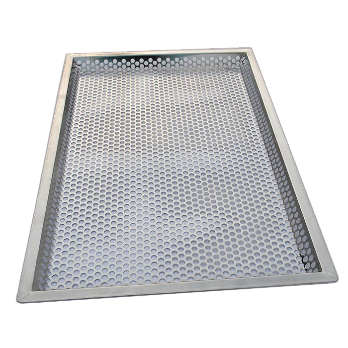 Bakery pan food grade SS 304 316 stainless steel aluminium alloy perforated baking tray for dehydration and frezing