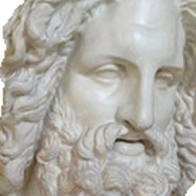 Stone Head European Bearded Man Marseille Head Statue