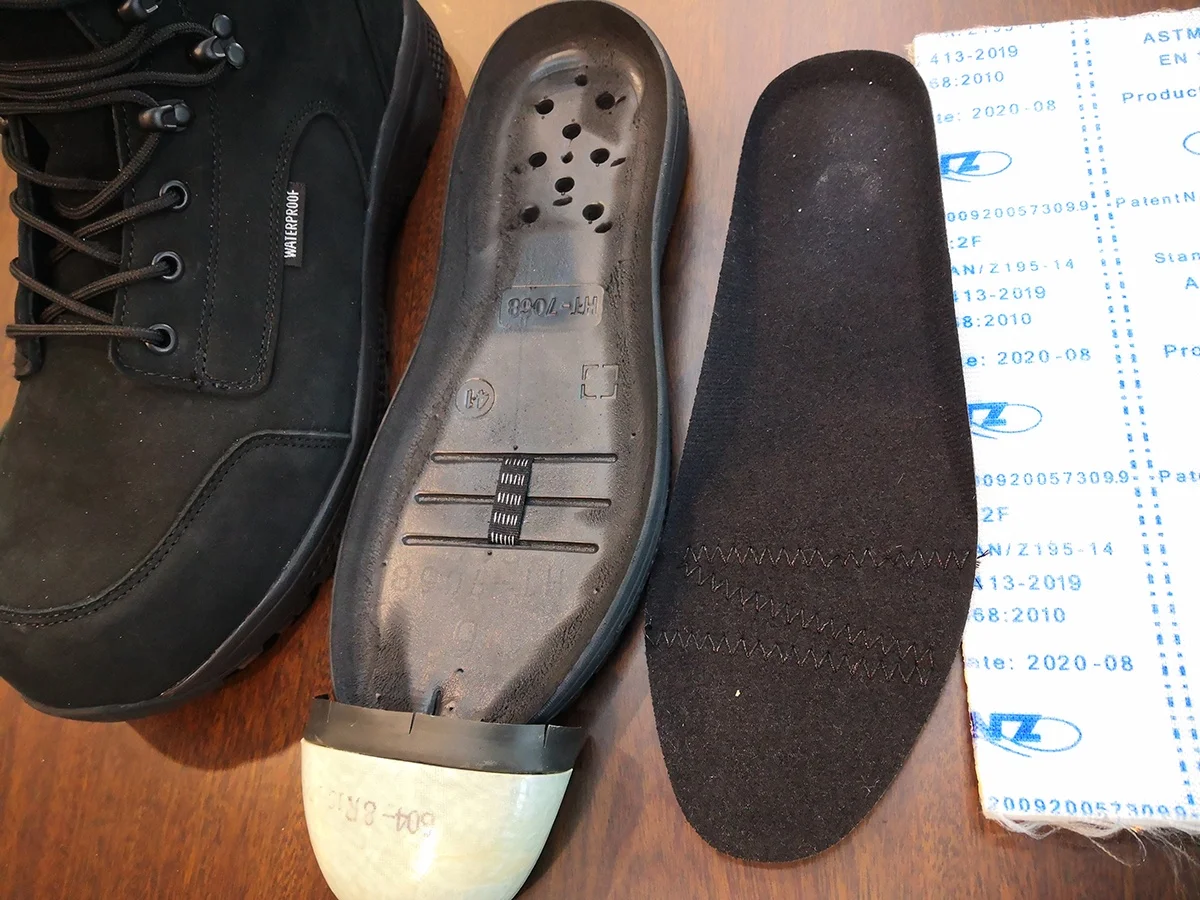 Genuine Leather S3 Industrial Work Boots Antistatic Oil Impact Penetration resistance Waterproof Shock Absorption Safety Shoes