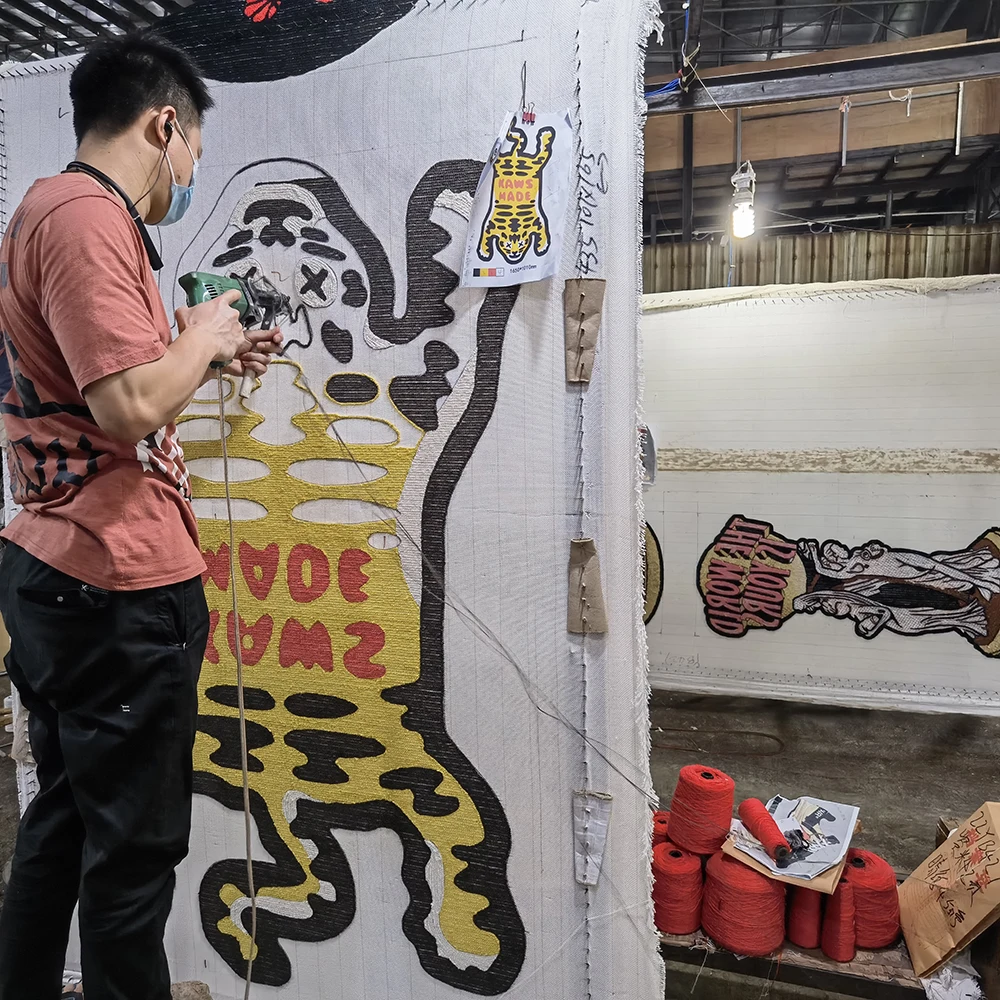 Коврик ручной работы ковер вырезанный с индивидуальным ворсом