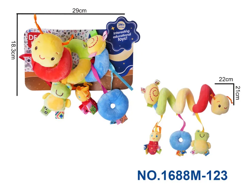 Hot selling plused baby crib hanging toy plush felt infant animal doll toys baby mobiles reborn baby doll cribs