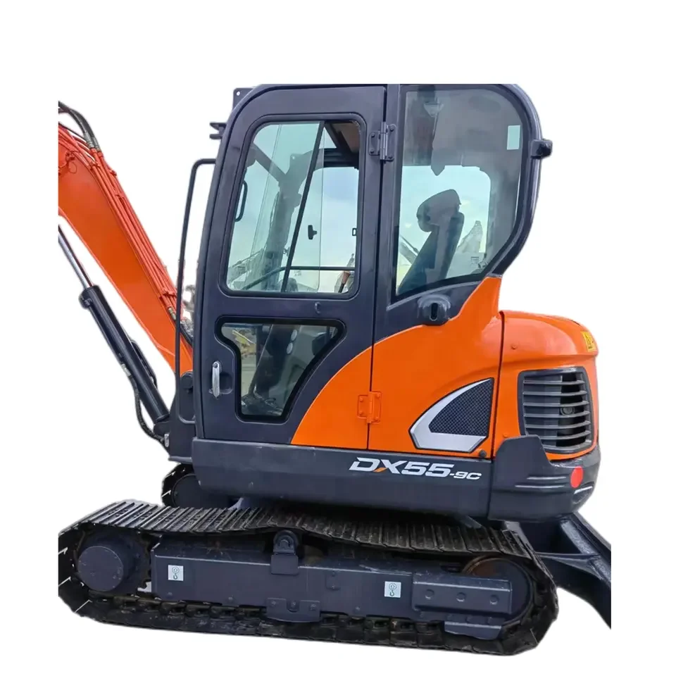 Used Doosan DX55-9C Mini Crawler Excavator Excellent Working Performance 5 Ton Operating Weight Featuring Core Engine Pump Motor