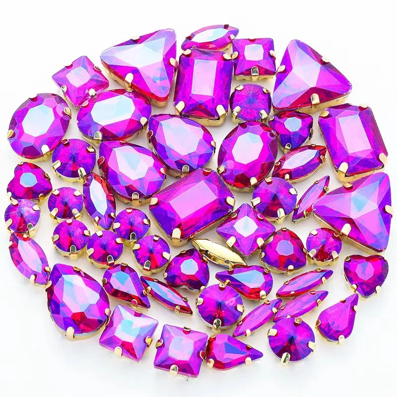 Sparkling Diamond DIY Clothing Decoration Wedding Dress Patch Glass Crystal Claw Cup Accessories Set