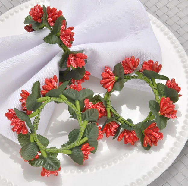 2024 hand making New napkin ring custom flower napkin rings for christmas festival